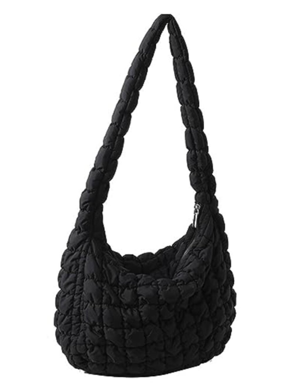 Quilted Puffer Tote Bag for Women, Large Nylon Shoulder Hobo Bag